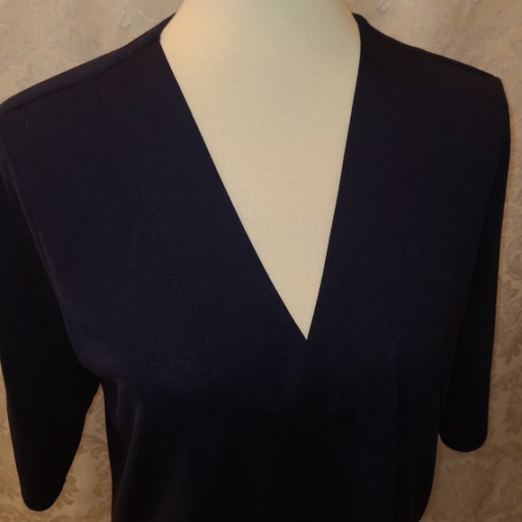Ruby Ribbon Sapphire Blue V-Neck Tunic #1446 - Picture 7 of 14